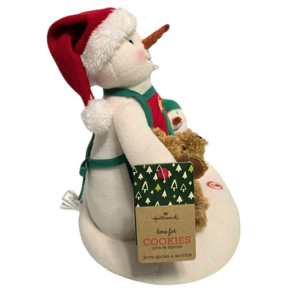 Hallmark 2015 Snowman Plush Time For Cookies Dog Music Motion Holiday Jingle Pal - Picture 3 of 13